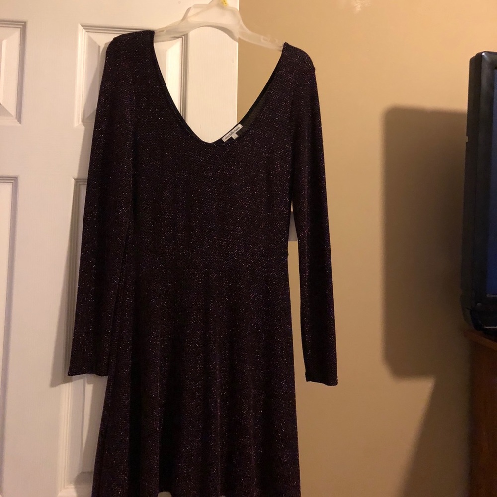 Long-sleeved sparkly skater dress ✨