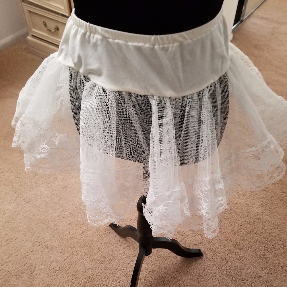 Leg Avenue Angel White Lace Tutu Skirt New
