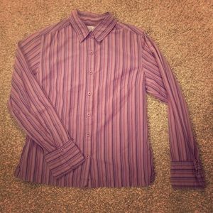 Women's Columbia Purple Striped Button Down