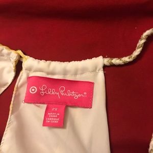 Yellow and white patterned Lilly Pulitzer top