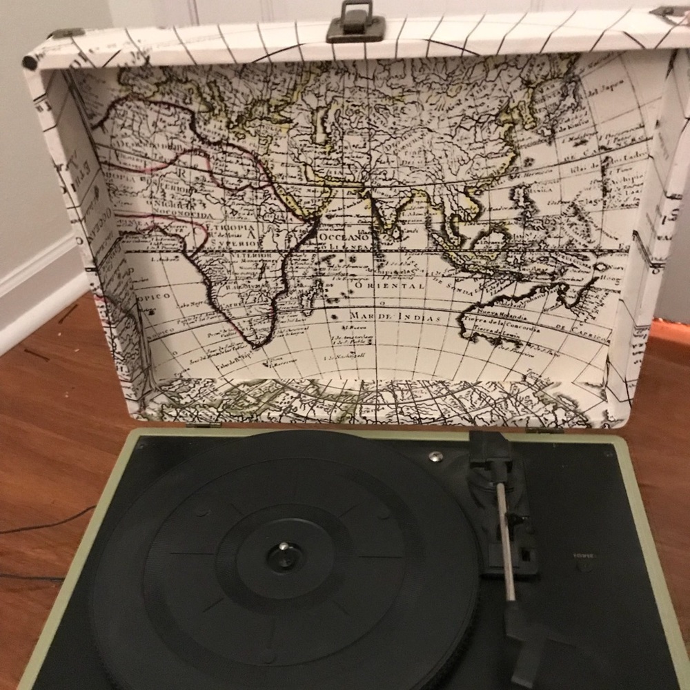 World Map Record Player