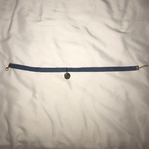 Denim choker necklace