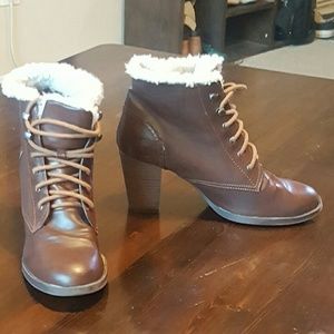 Brown Leather Booties