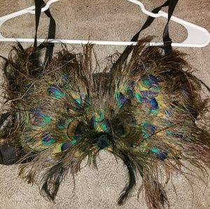 Beautiful Peacock Feather Bra