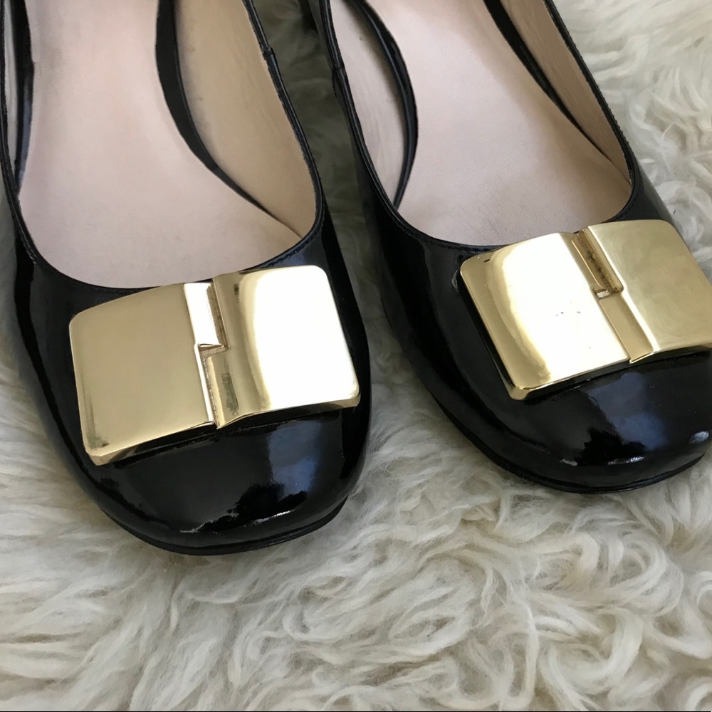 Nine West Block Heel Patent Leather Shoe