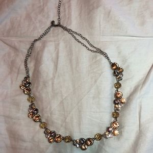 LOFT Silver Jeweled Necklace