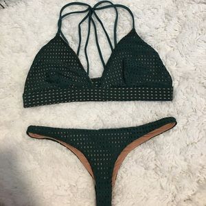 Mesh seaweed Acacia bathing suit