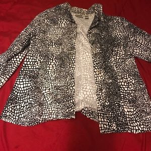 Black and white patterned Chico’s blazer