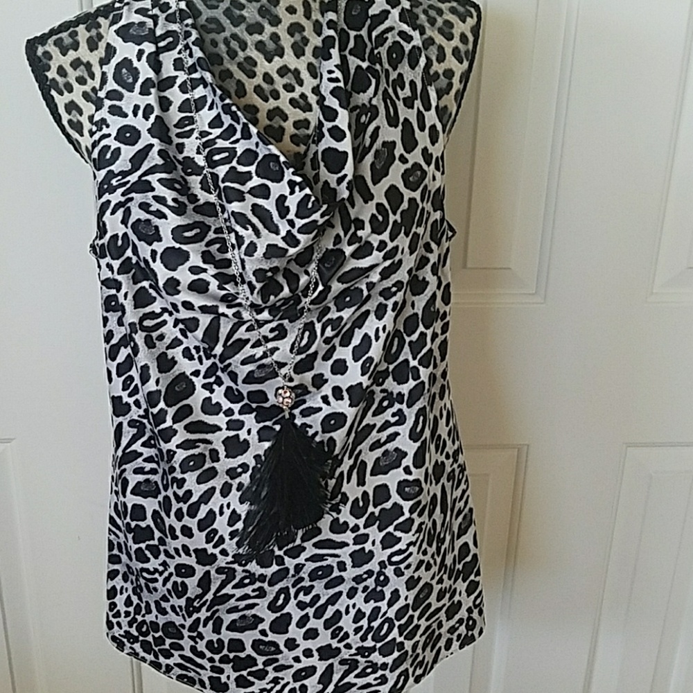 Ann Taylor Leopard Print Top
