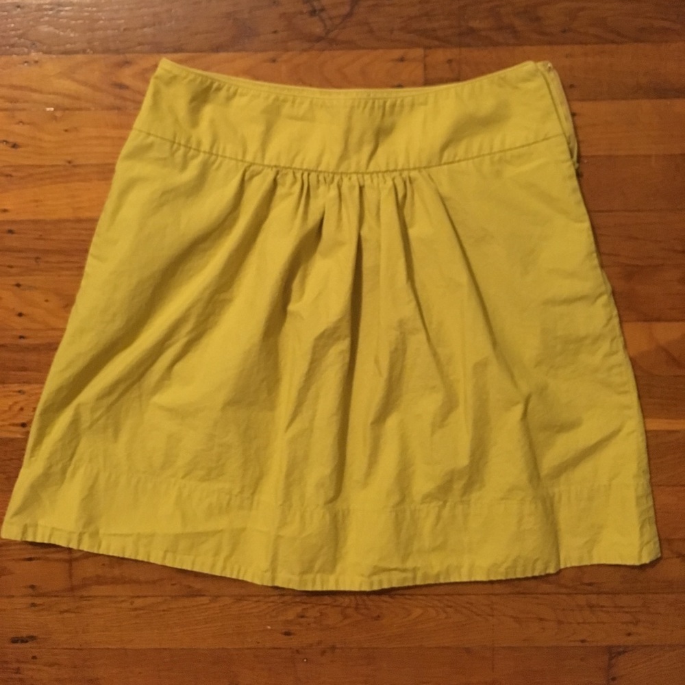 J Crew Yellow Skirt Size 2