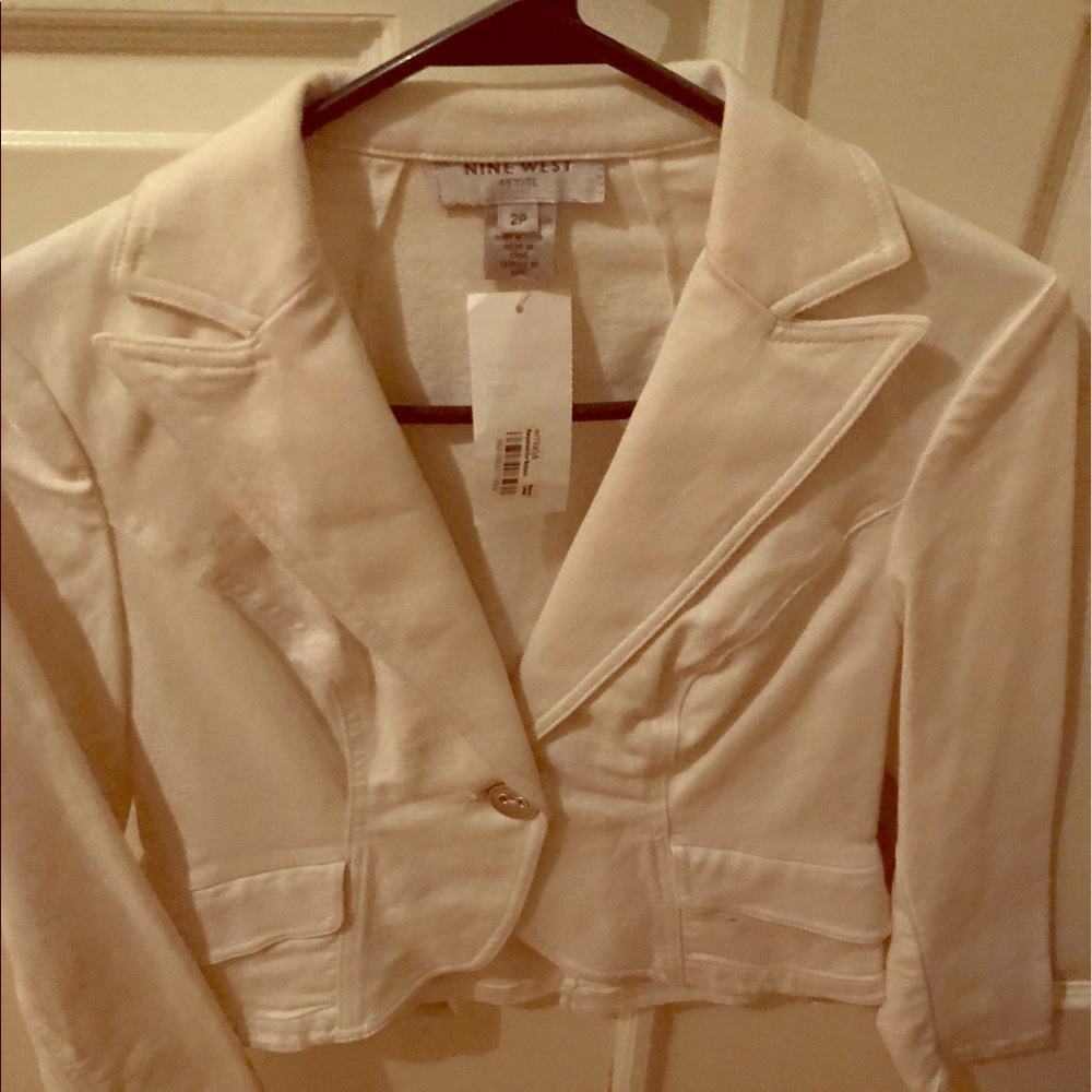 Nine West White Jean Jacket