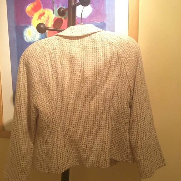 ESCADA Beige Brown Gold Snap Jacket - Picture 2 of 7