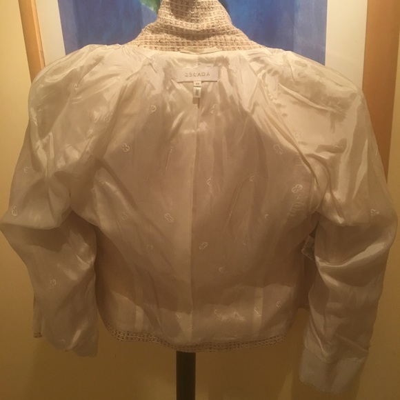 ESCADA Beige Brown Gold Snap Jacket - Picture 5 of 7