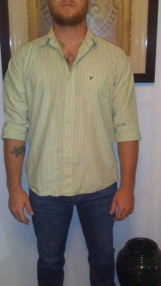 American eagle long sleeve button up shirt