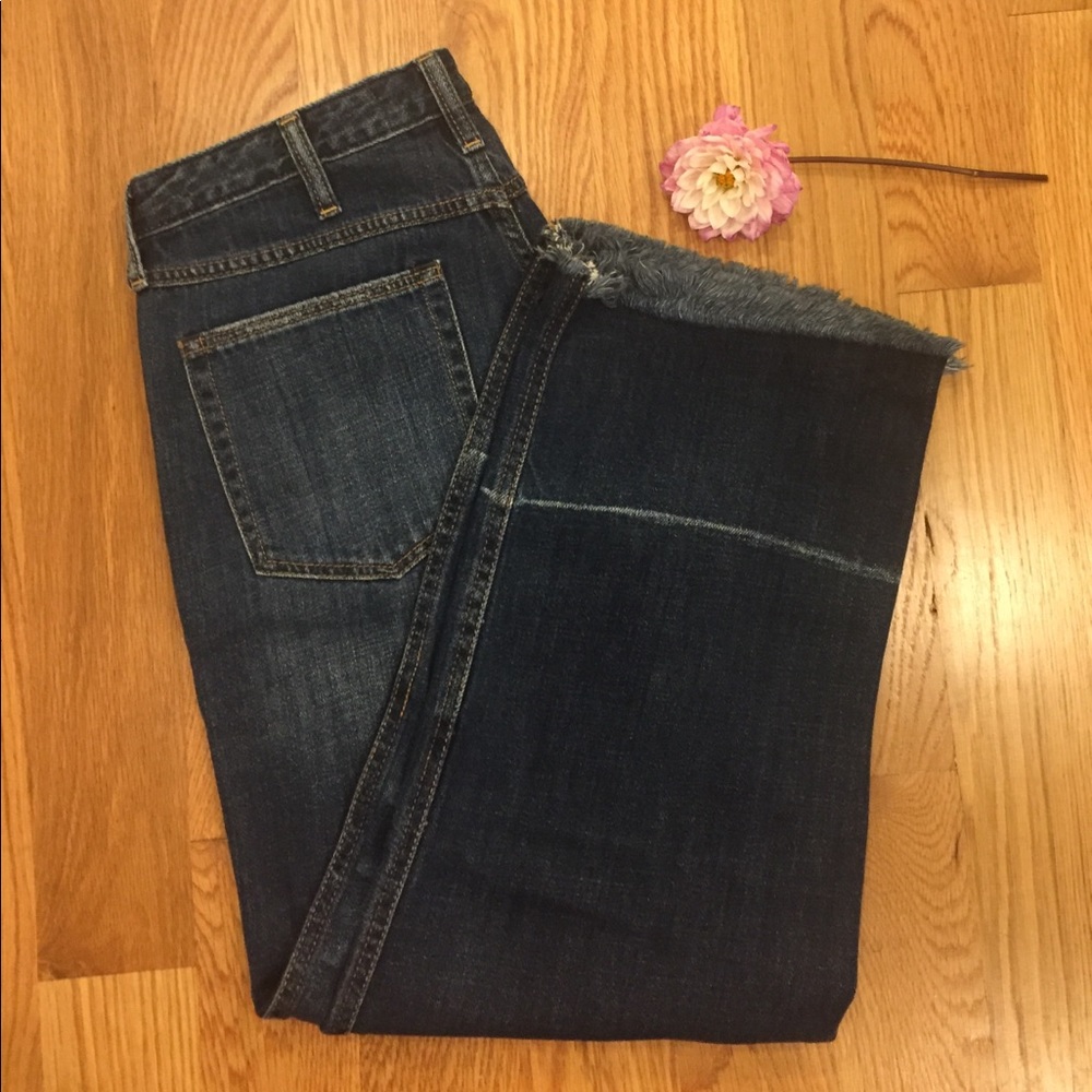 Abercrombie crop wide leg denim