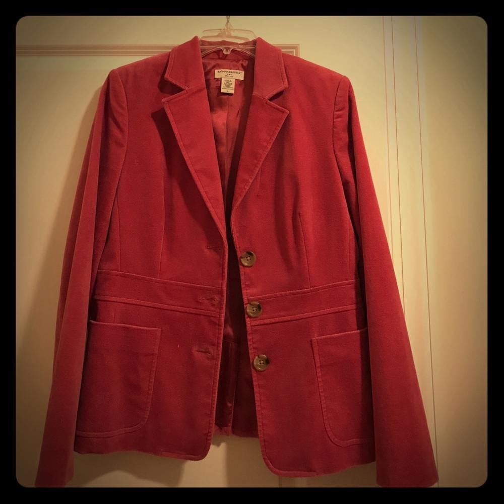 Pink Velvety Banana Republic Blazer
