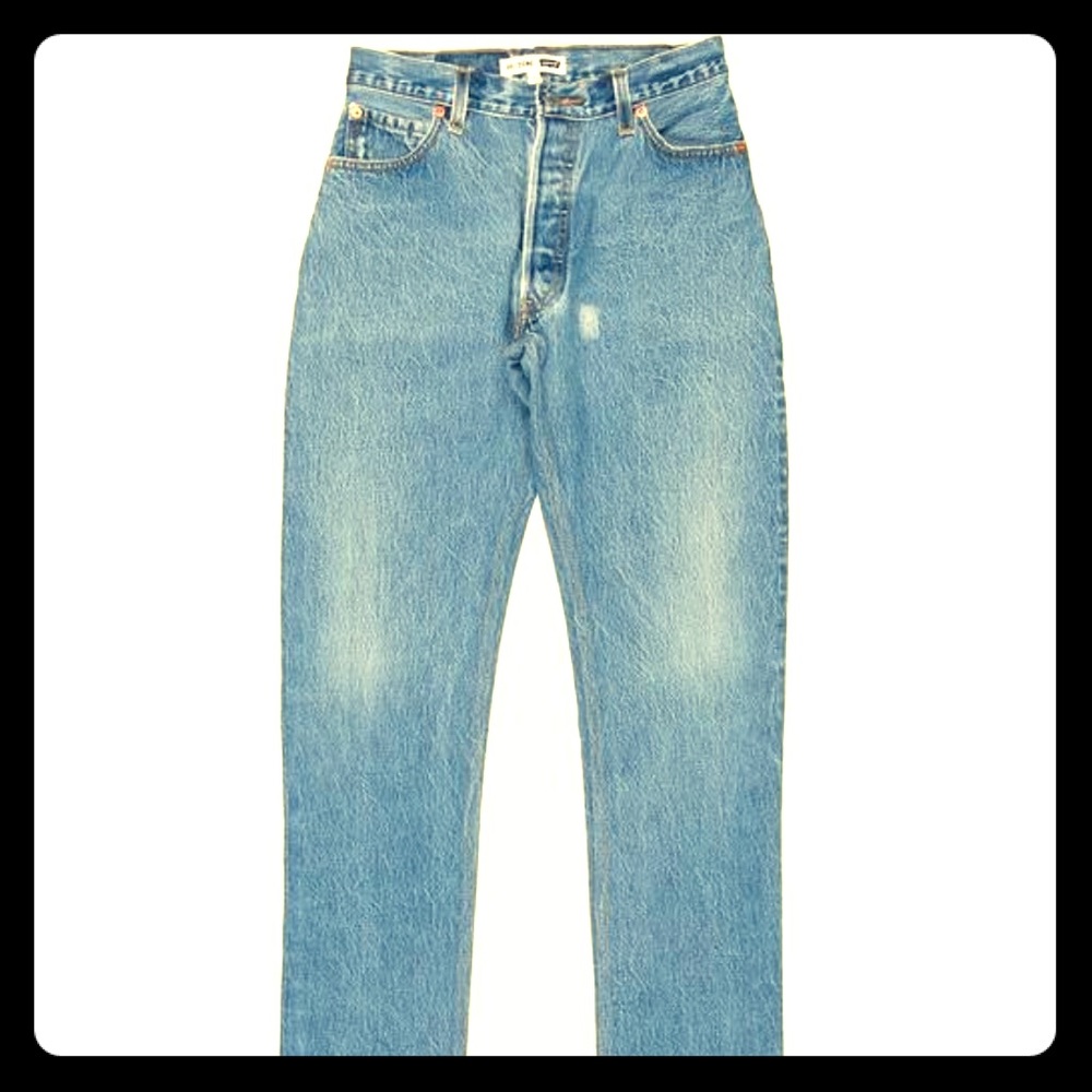 Re/Done size 27 medium wash high waisted