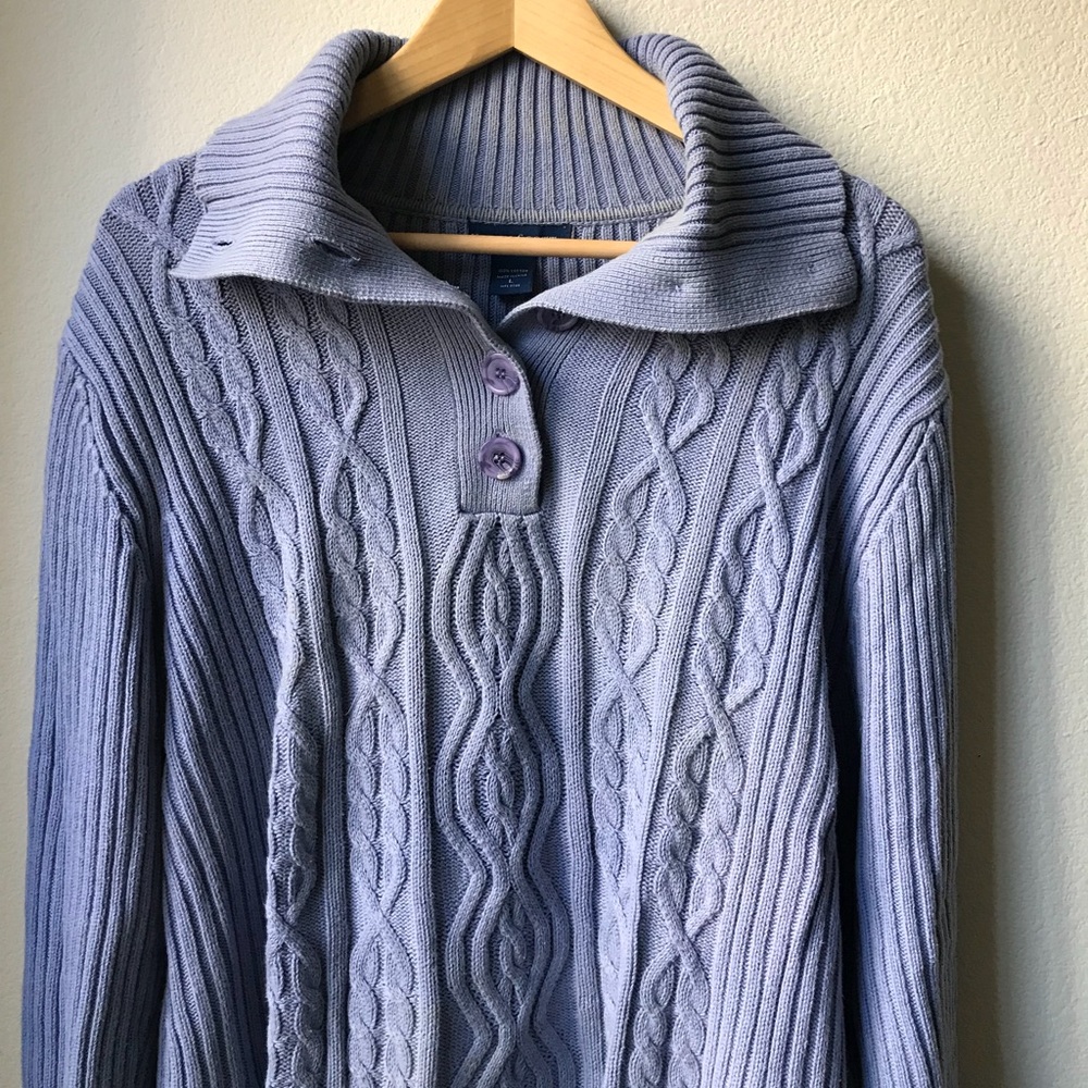 ❄️ Light blue knit sweater