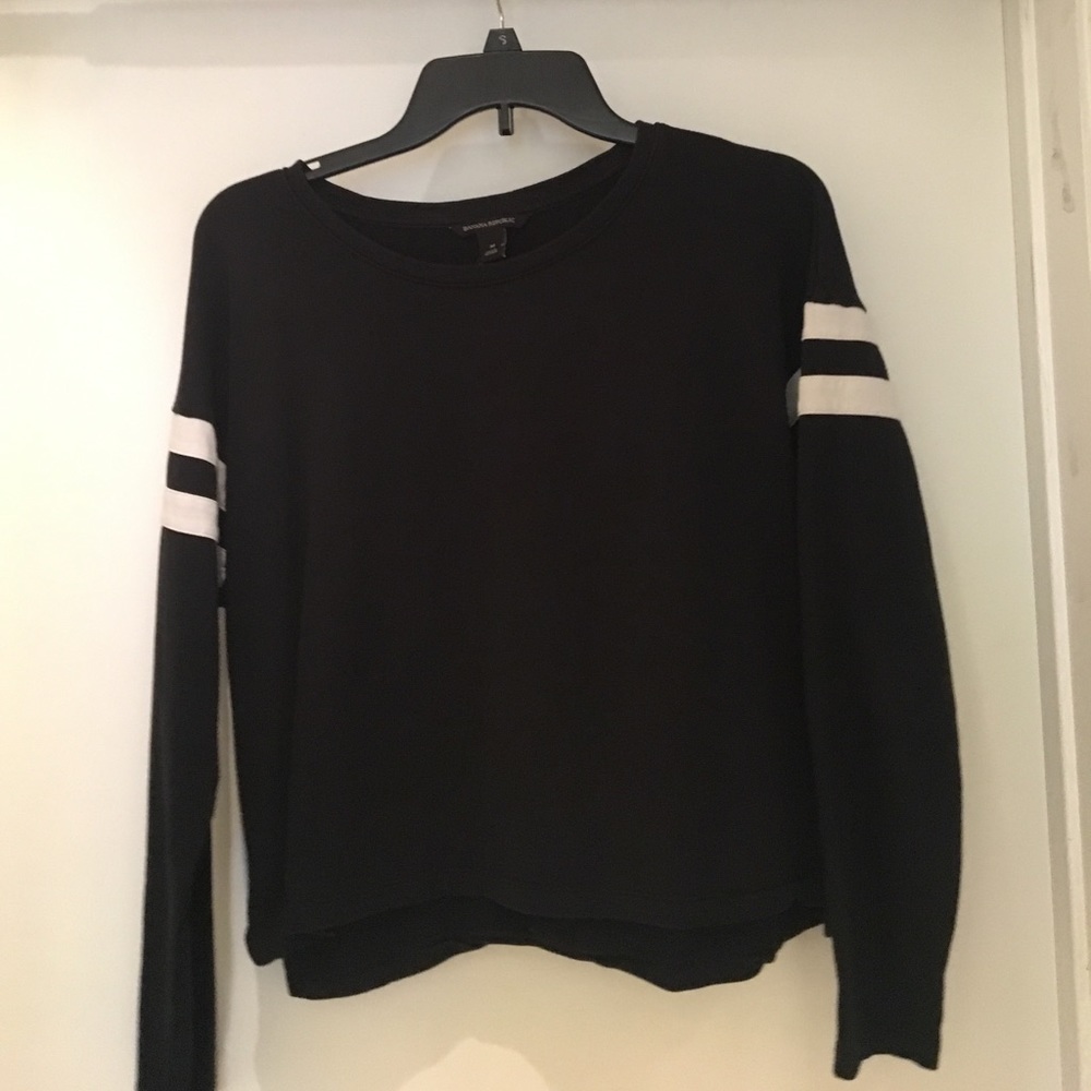 Black with white stripes long sleeve