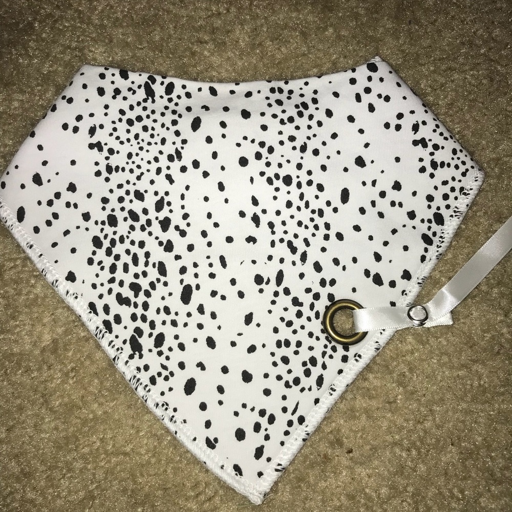 New in Wrapper Baby Bib W/ Snap for Pacifier, Soft
