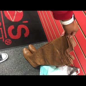 Tall brown boots