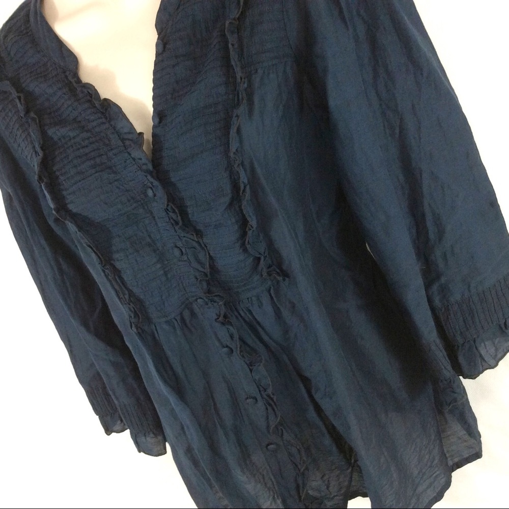 ❌SOLD❌ Joie Silk Blend Ruffled Top - Picture 2 of 5