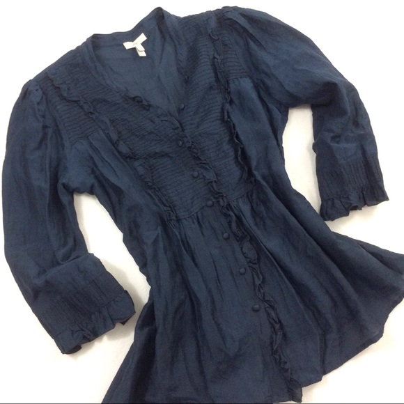 ❌SOLD❌ Joie Silk Blend Ruffled Top - Picture 4 of 5