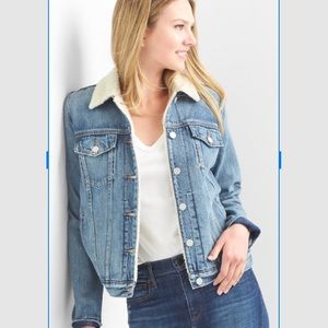 Icon Sherpa-collar denim GAP jacket