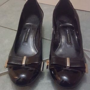 patent leather block heels