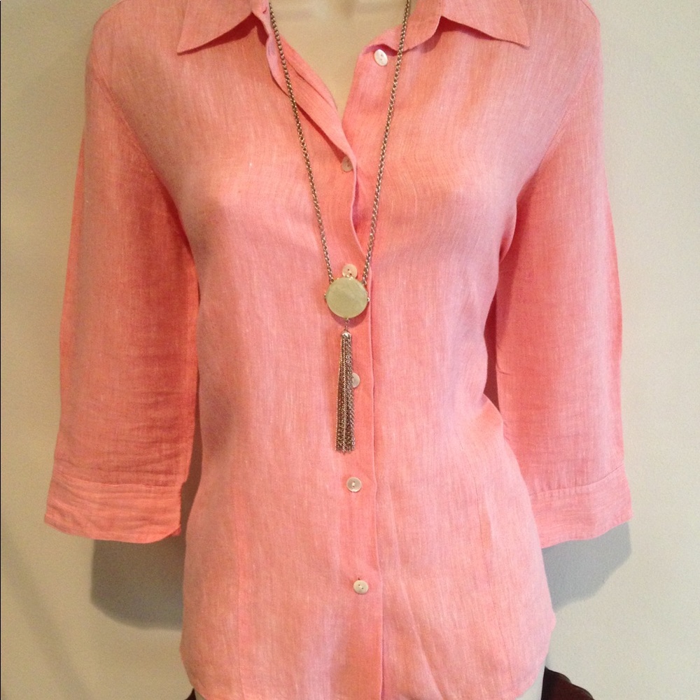 Beautiful 100% linen CALVIN KLEIN blouse