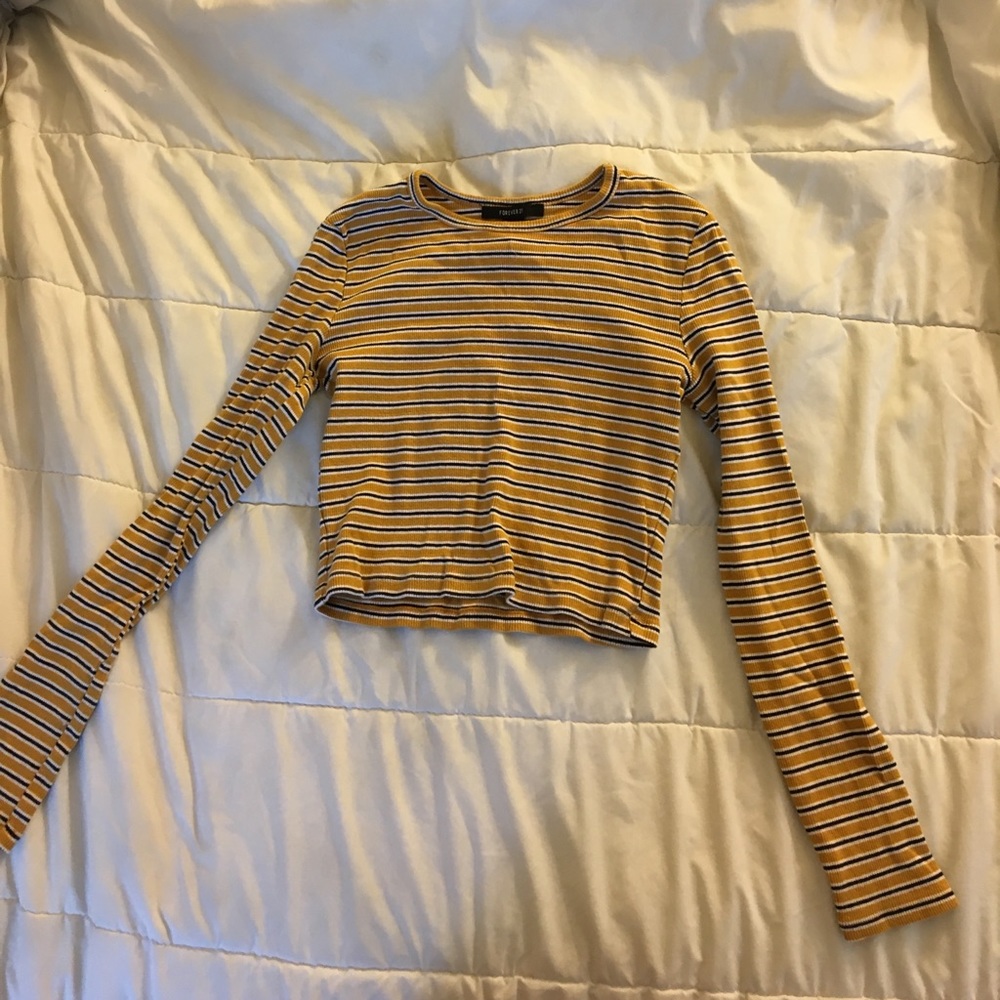 Striped cropped long sleeve
