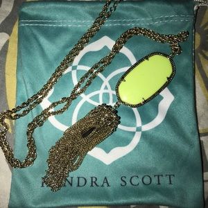 Neon Yellow Kendra Scott Rayne Necklace