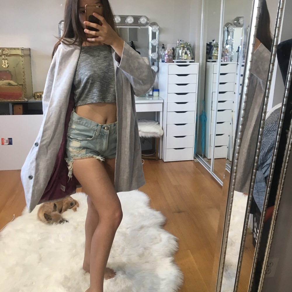 Under Skies Grey Wool Coat ✨