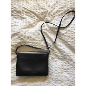 Black Leather Cross Body Bag