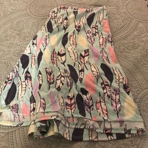 Lularoe feather printed maxi skirt