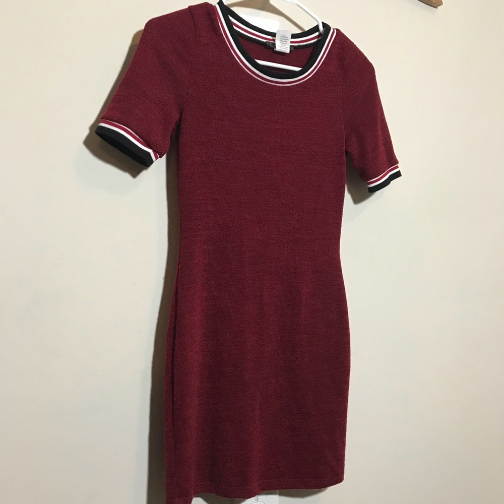 Burgundy School Girl Dress