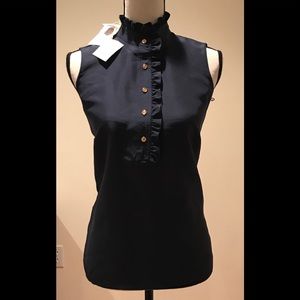 NWT Talbots silk navy top