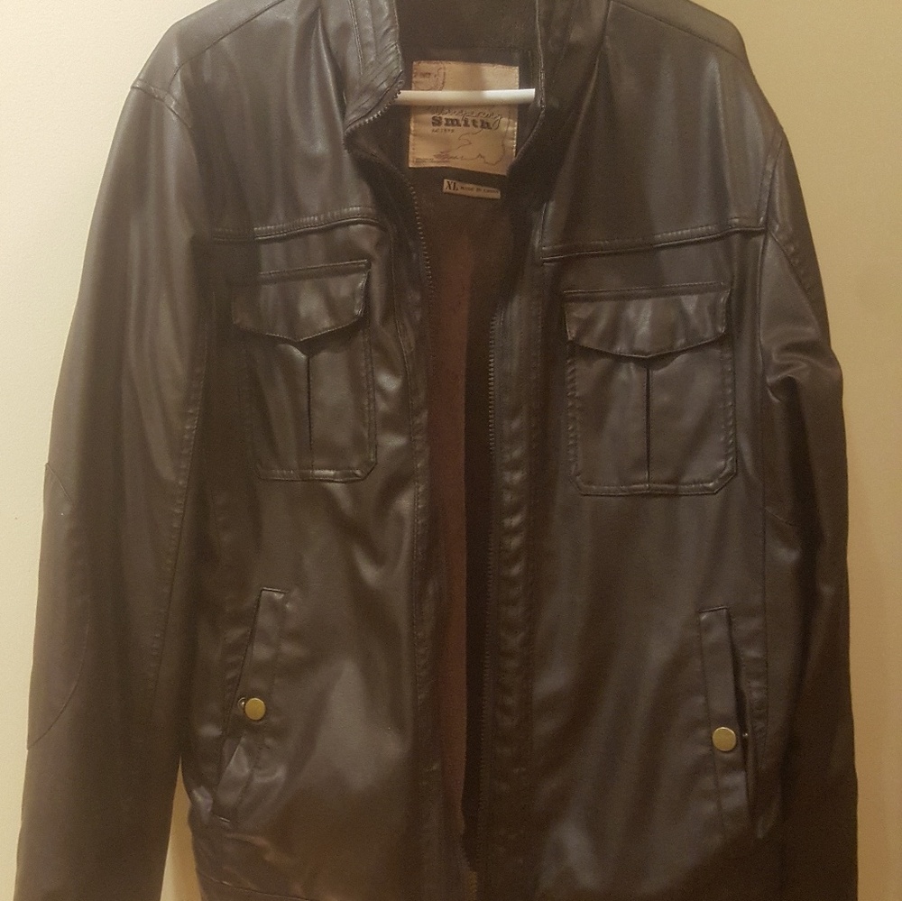 Mens Faux Leather Jacket