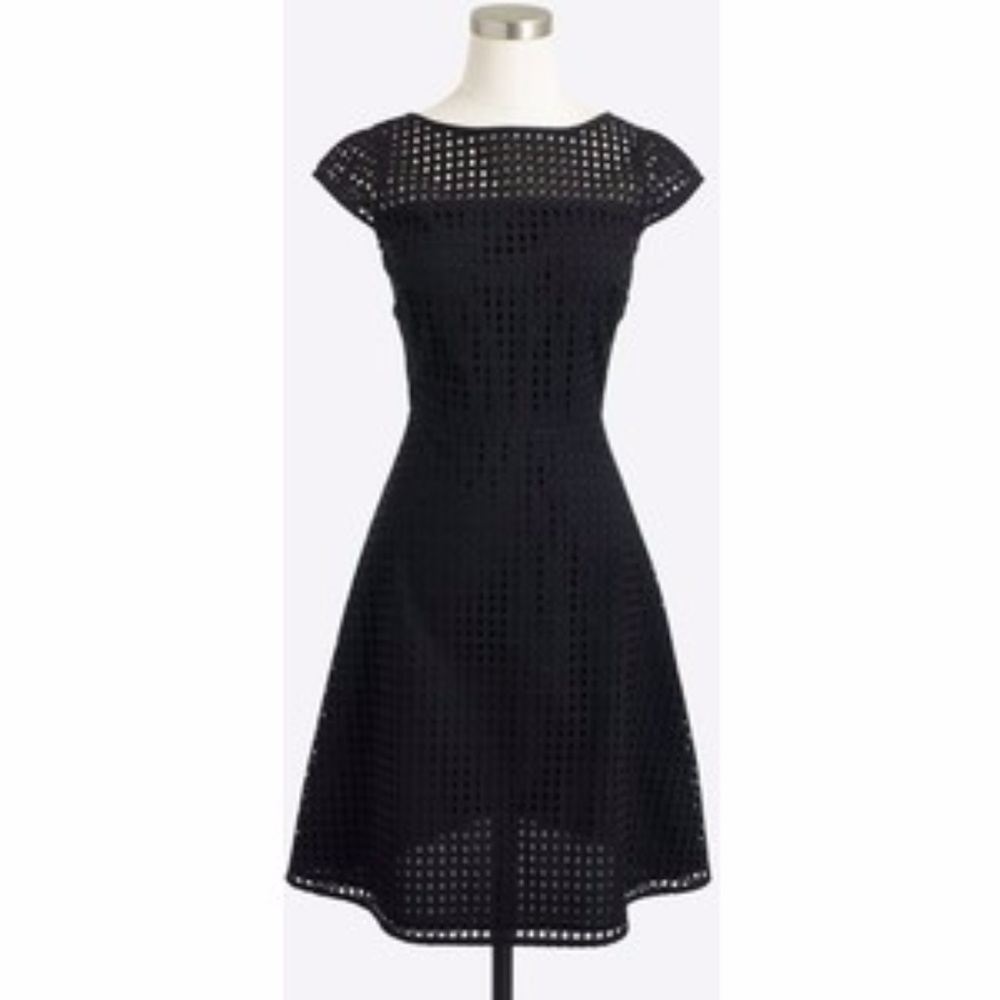 J. Crew Square-Neck Eyelet Dress