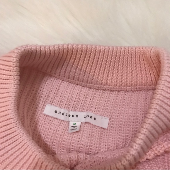 endless rose • lace up sweater in pink - Picture 6 of 6