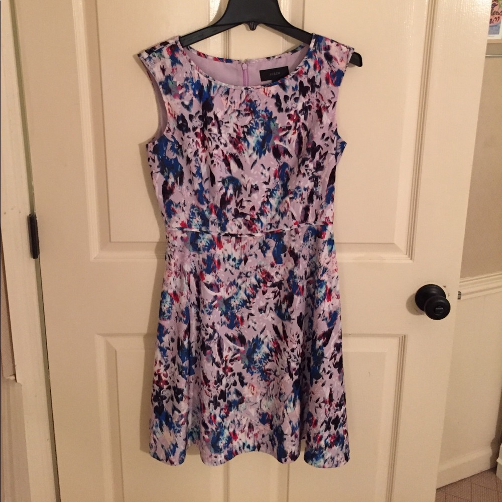 Purple Print J Crew Dress