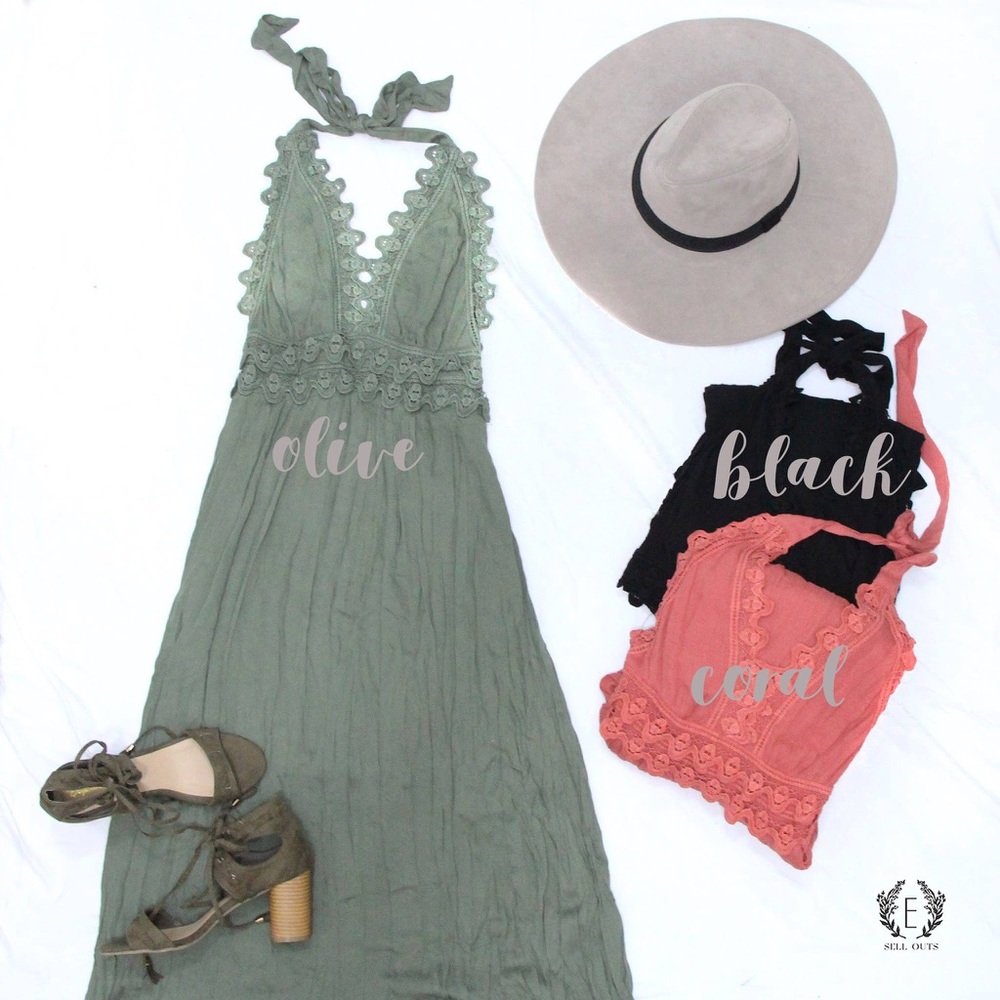 Black halter dress