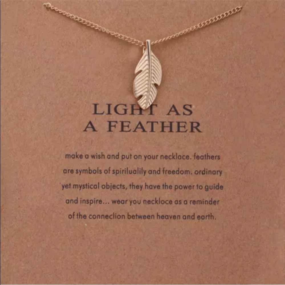 Feather Pendant Necklace