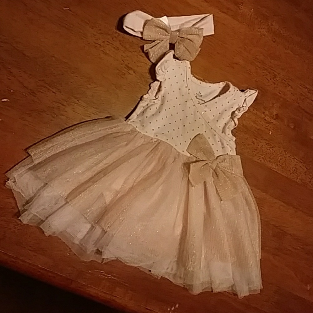 Pink/rose gold dress