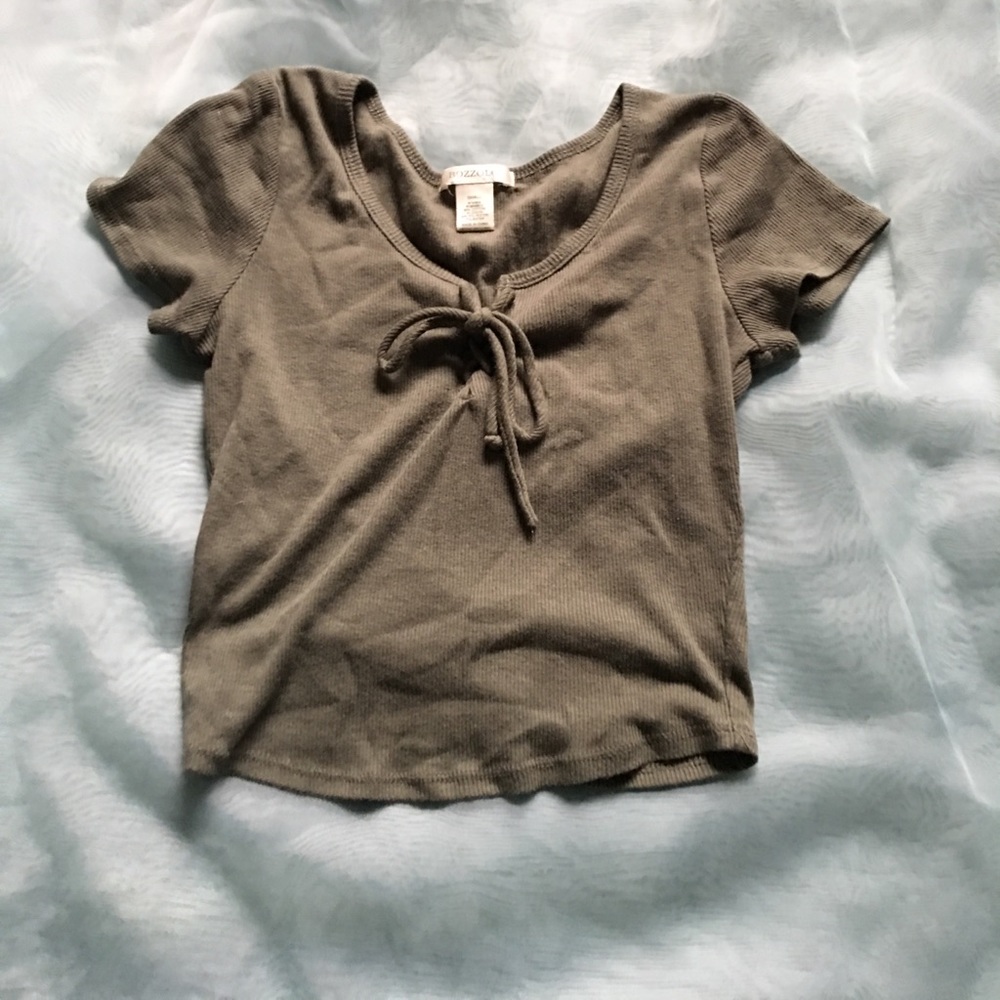 OLIVE GREEN CROP TOP