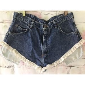 Vintage Wrangler Customized Eyelet Shorts 34