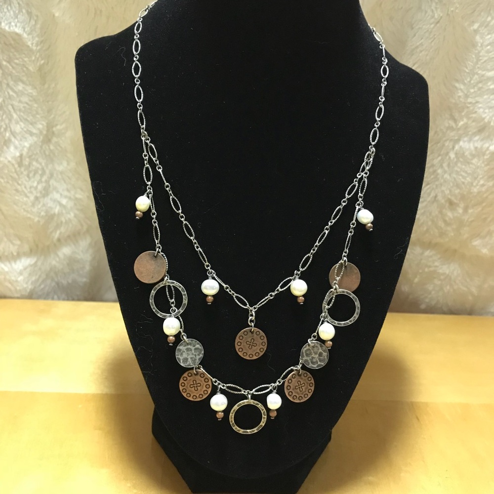 2 strand coin style necklace
