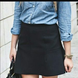 J. Crew Fluted Skirt in Double Crepe
