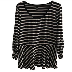 *SOLD* FINAL DROP! Like New INC Stripe Peplum Top