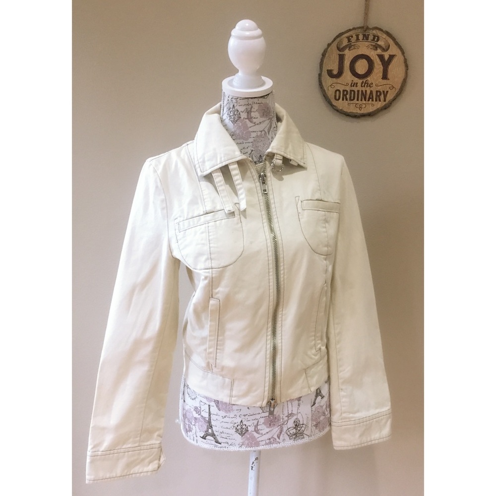 Marc Jacobs Ivory Cotton Moto Utility Jacket *sale